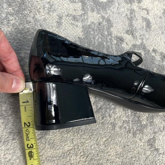 Steve Madden Hawke Patent Slip On Mary Jane Shoes Black Preppy Goth Sz 8 - Picture 12 of 14